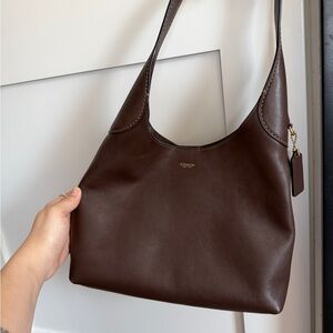 Coach Dark Brown Leather Shoulder Bag